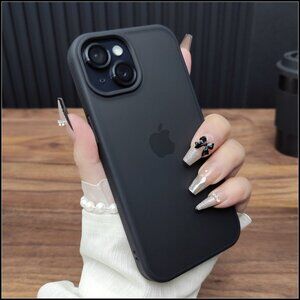 Matte Black Slim Phone Case with Textured Edges